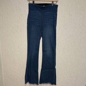 Knox Rose Dark Blue Flare Jeans